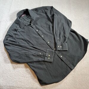 UNTUCKit Mens Relaxed Button Up Shirt 2XL Cotton Solid Black